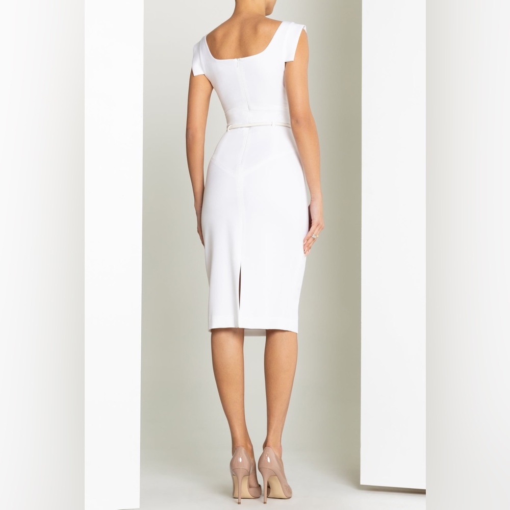 Black Halo Jackie O dress size 8 in white new with tags - Picture 7 of 7